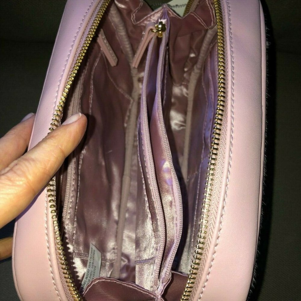 JOY & IMAN Leather & Calf Hair Crossbody Bag BLUSH - Picture 6 of 8